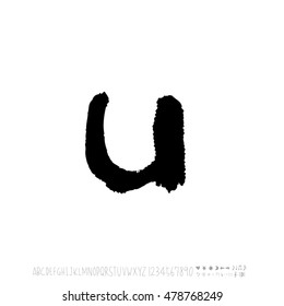 Alphabet & number / handwriting - vector