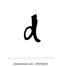 Alphabet & number / handwriting - vector
