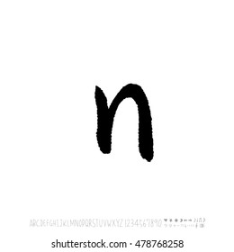 Alphabet & number / handwriting - vector