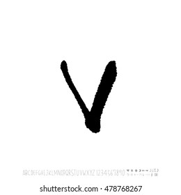 Alphabet & number / handwriting - vector