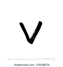 Alphabet & number / handwriting - vector