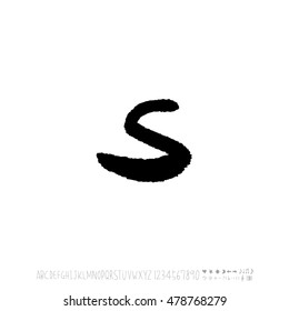 Alphabet & number / handwriting - vector