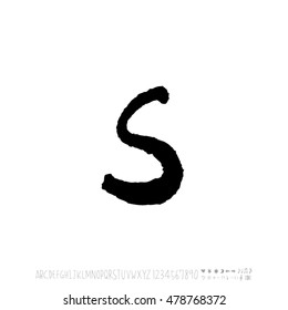 Alphabet & number / handwriting - vector