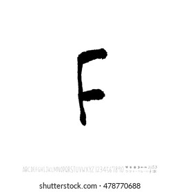 Alphabet & number / handwriting - vector