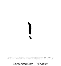 Alphabet & number / handwriting - vector