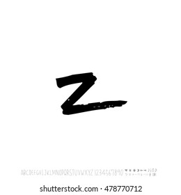 Alphabet & number / handwriting - vector