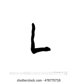 Alphabet & number / handwriting - vector