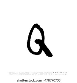 Alphabet & number / handwriting - vector
