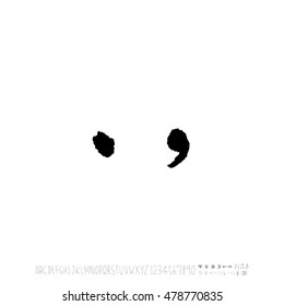Alphabet & number / handwriting - vector