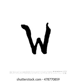 Alphabet & number / handwriting - vector