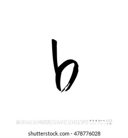 Alphabet & number / handwriting - vector