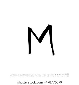 Alphabet & number / handwriting - vector