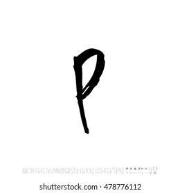 Alphabet & number / handwriting - vector