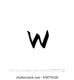 Alphabet & number / handwriting - vector