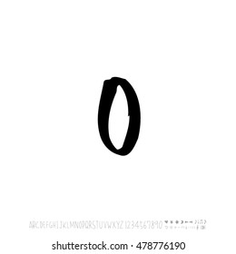 Alphabet & number / handwriting - vector