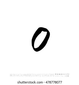 Alphabet & number / handwriting - vector