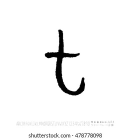 Alphabet & number / handwriting - vector