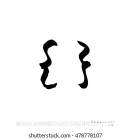 Alphabet & number / handwriting - vector