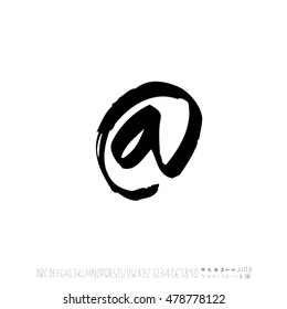 Alphabet & number / handwriting - vector