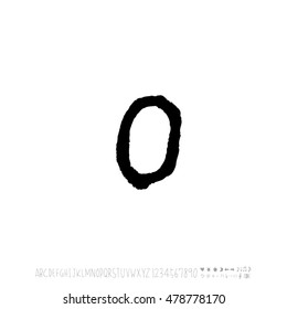 Alphabet & number / handwriting - vector