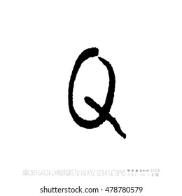 Alphabet & number / handwriting - vector