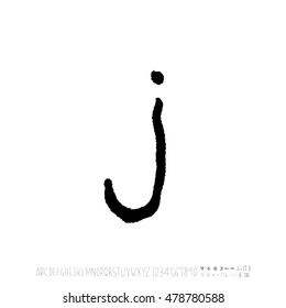 Alphabet & number / handwriting - vector