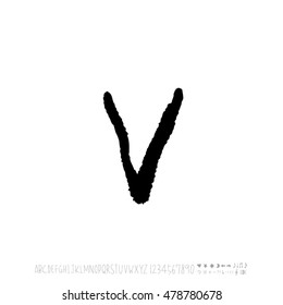 Alphabet & number / handwriting - vector