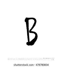 Alphabet & number / handwriting - vector