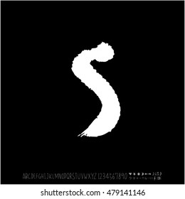Alphabet & number / handwriting - vector