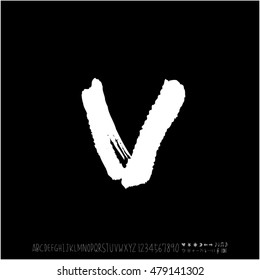 Alphabet & number / handwriting - vector