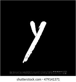 Alphabet & number / handwriting - vector