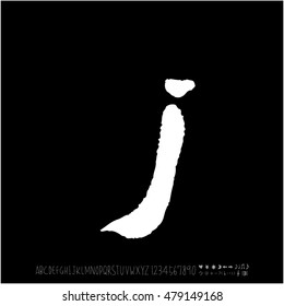 Alphabet & number / handwriting - vector
