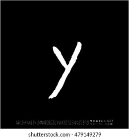 Alphabet & number / handwriting - vector