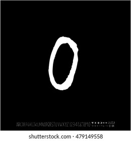 Alphabet & number / handwriting - vector