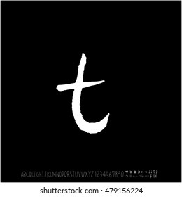 Alphabet & number / handwriting - vector