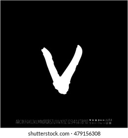 Alphabet & number / handwriting - vector