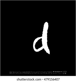 Alphabet & number / handwriting - vector