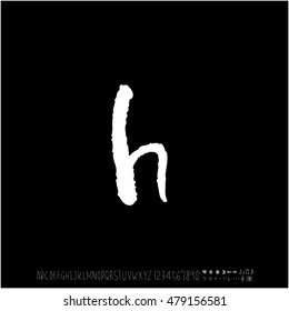 Alphabet & number / handwriting - vector