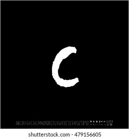 Alphabet & number / handwriting - vector
