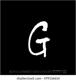 Alphabet & number / handwriting - vector