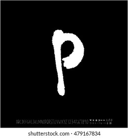 Alphabet & number / handwriting - vector