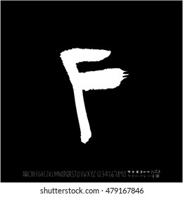 Alphabet & number / handwriting - vector