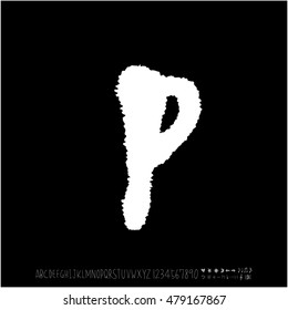 Alphabet & number / handwriting - vector