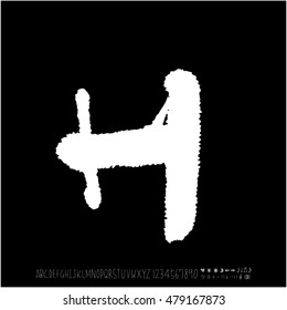Alphabet & number / handwriting - vector