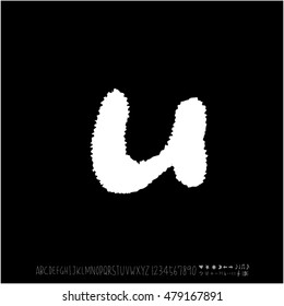 Alphabet & number / handwriting - vector