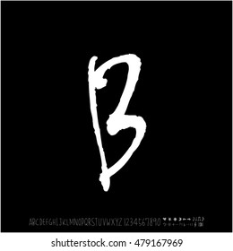 Alphabet & number / handwriting - vector
