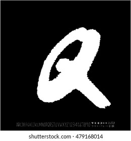 Alphabet & number / handwriting - vector
