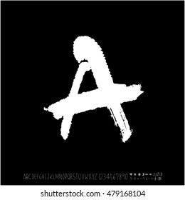 Alphabet & number / handwriting - vector