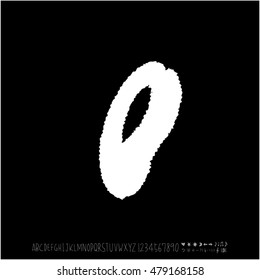 Alphabet & number / handwriting - vector