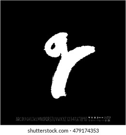 Alphabet & number / handwriting - vector